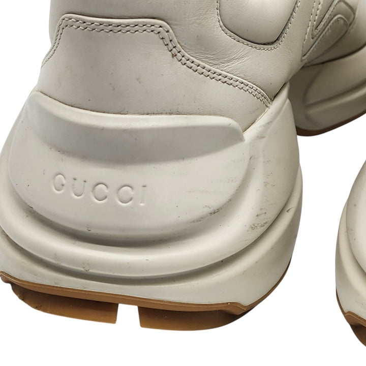 GUCCI Rhyton Interlocking GG Screener Star Leather Sneakers UK 7 US 8