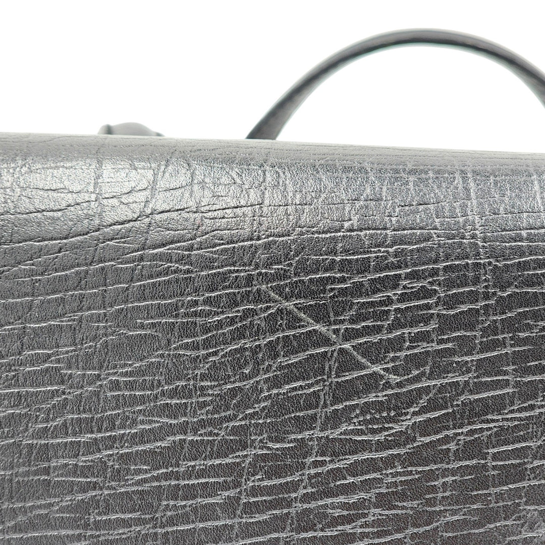 Gucci Bamboo Bullet Shoulder Bag 111715 1705 Black Leather Excellent