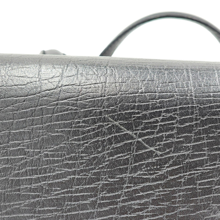 Gucci Bamboo Bullet Shoulder Bag 111715 1705 Black Leather Excellent