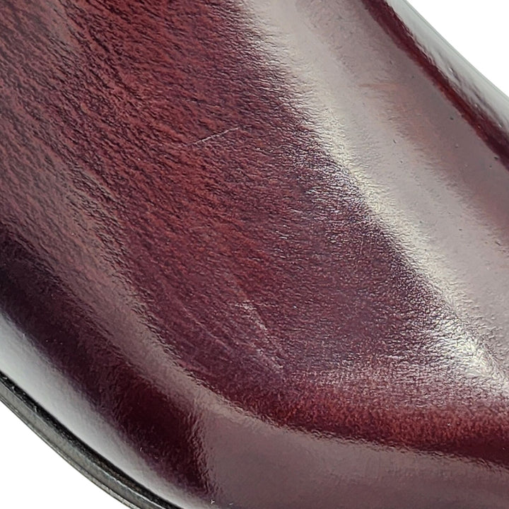 Christian Louboutin Samson Calf Leather Boots Burgundy EU 41 US 8