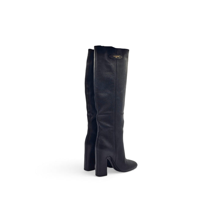 Louis Vuitton Donna High Boots 1AIFYM Black Leather EU 40 US 10 NWOB $2480