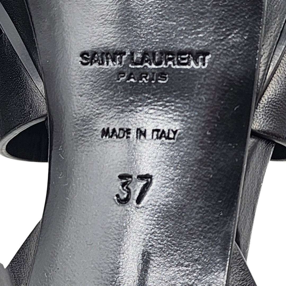 Saint Laurent Tribute Leather Platform Sandal Pumps EU 37 US 6.5