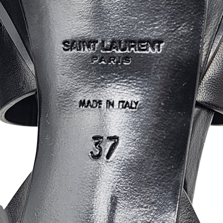 Saint Laurent Tribute Leather Platform Sandal Pumps EU 37 US 6.5