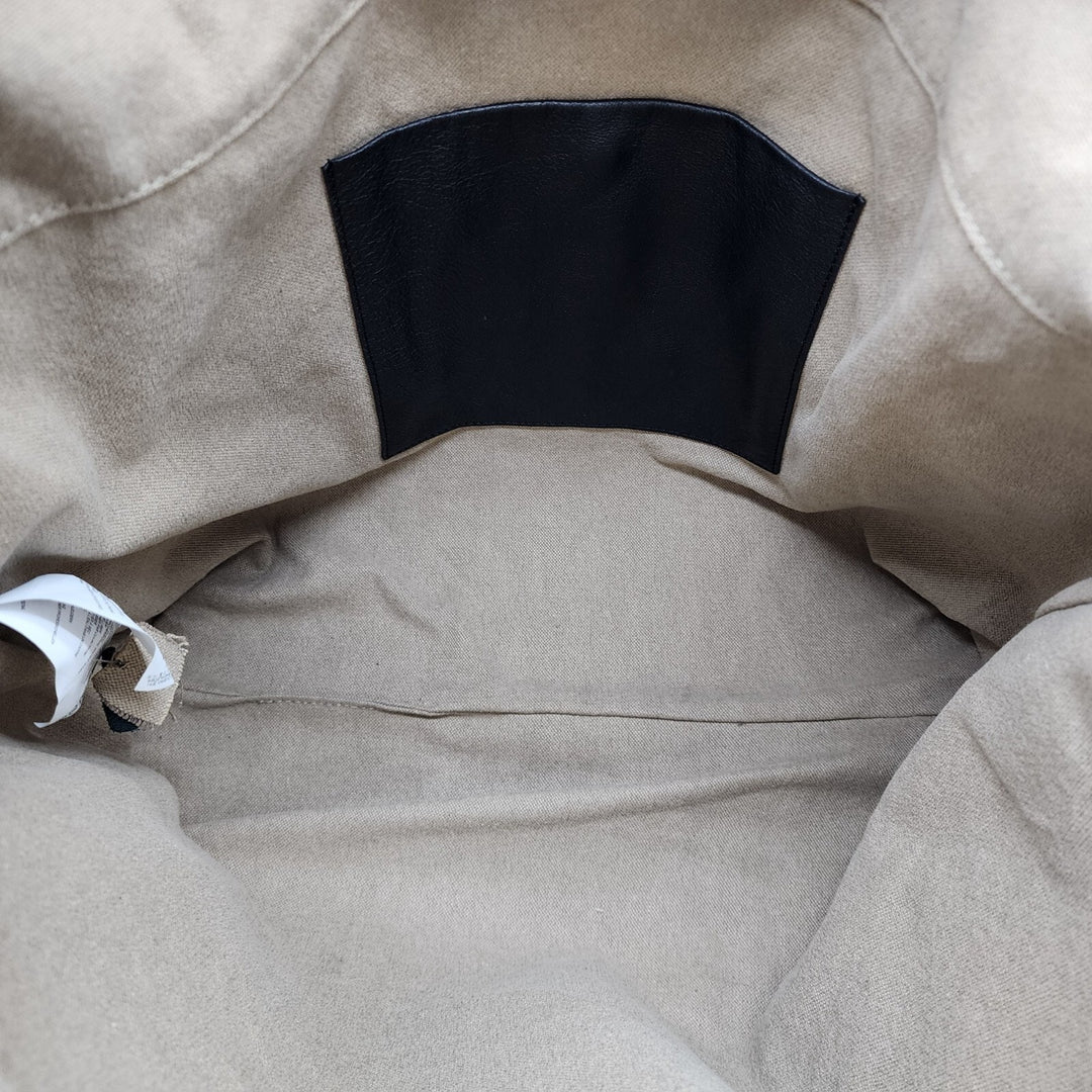 Maison Margiela Four Stitches Leather Large Tote Bag in Black