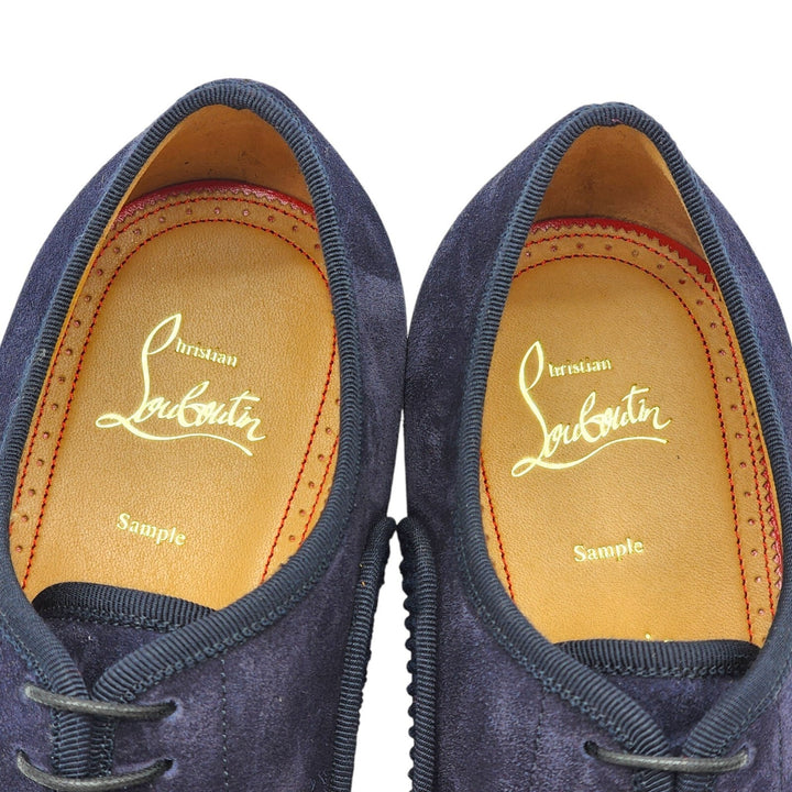 Christian Louboutin Greggo Leather and Suede Oxford Shoes Blue EU 40 US 7
