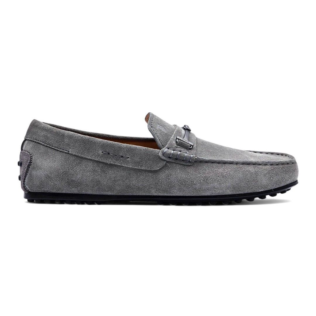 Tod’s Men’s City Gommino Suede Driving Shoes Gray US 9 UK 8