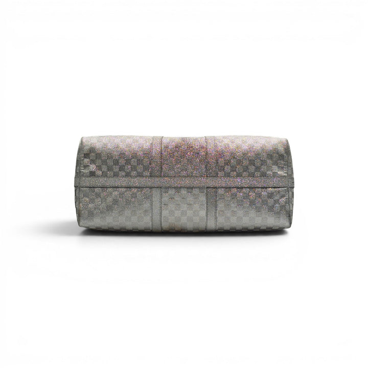 Louis Vuitton x Virgil Abloh Silver Glitter Damier Keepall 50 Bandoulière 2022