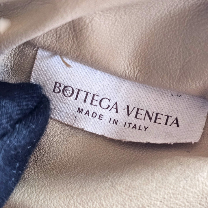 Bottega Veneta BV Jodie Mini Hobo Shoulder Bag Intrecciato Nappa Leather Beige