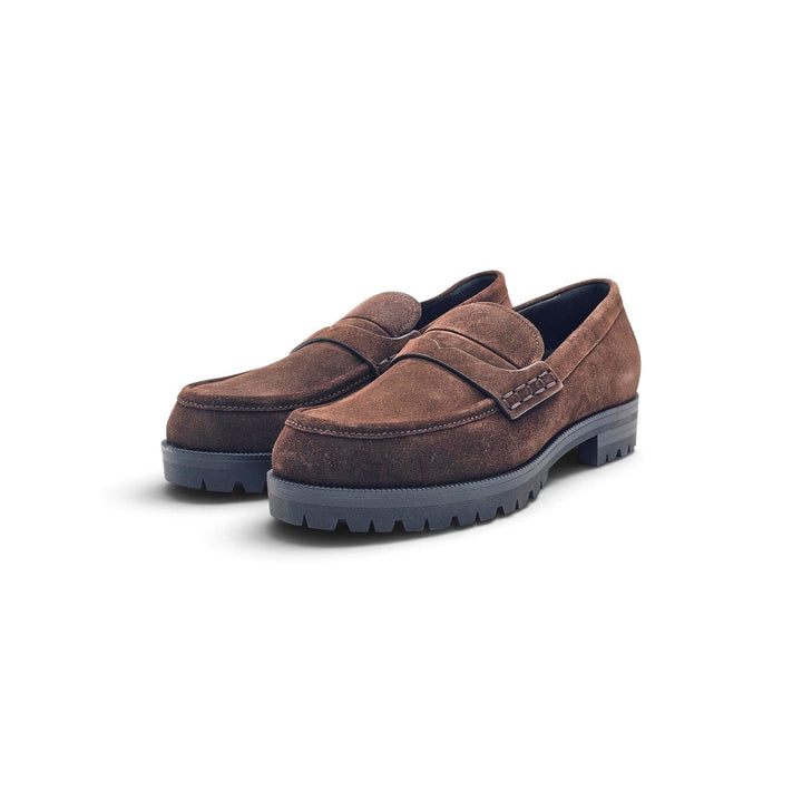 Christian Louboutin Caravin Suede Lug Sole Loafers Brown EU 41 US 8 NWOB - $1250