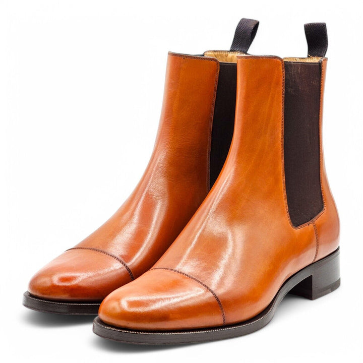 Christian Louboutin Antonio Leather Chelsea Boots Brown EU 40.5 US 7.5 New $1350