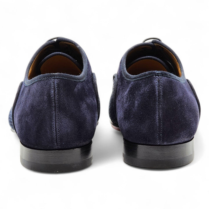 Christian Louboutin Greggo Leather and Suede Oxford Shoes Blue EU 44 US 11