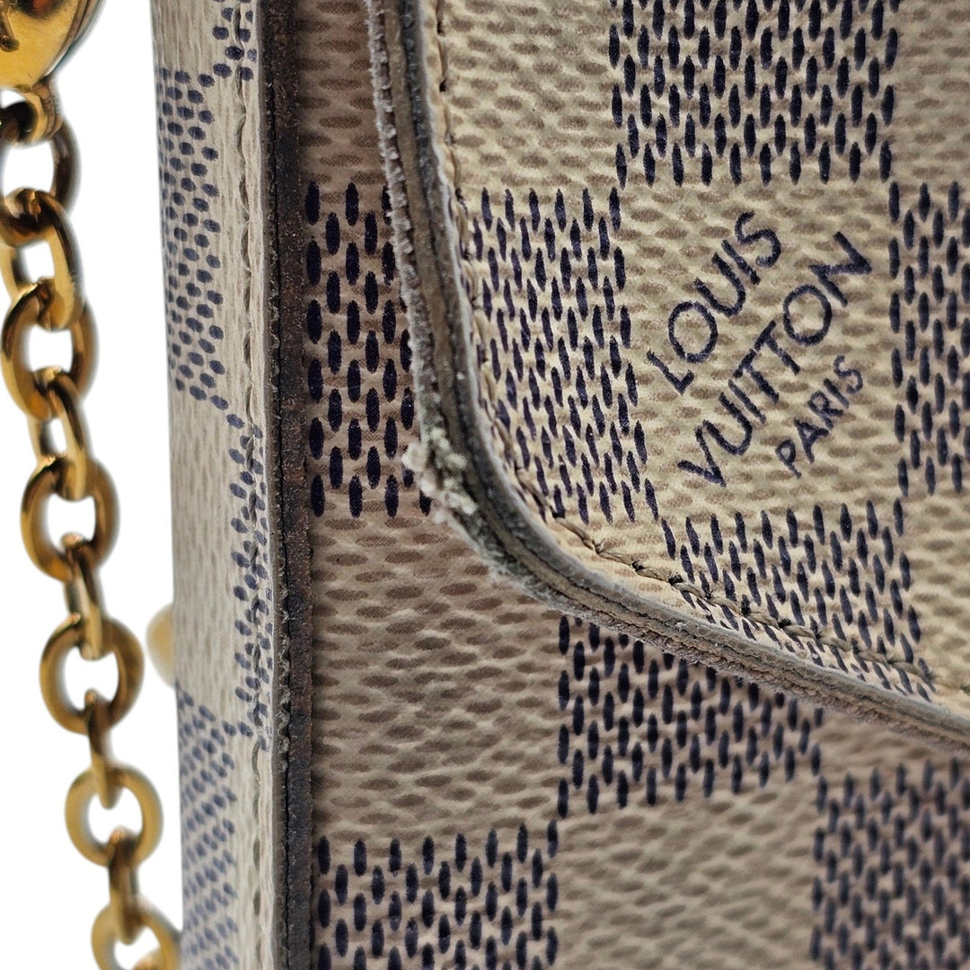 Louis Vuitton Damier Azur Pochette Félicie Chain Shoulder Crossbody Bag