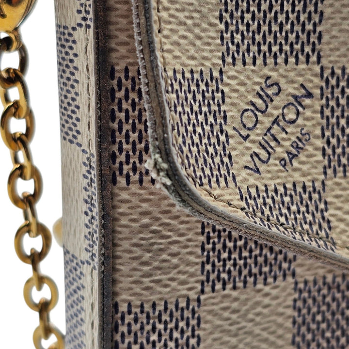 Louis Vuitton Damier Azur Pochette Félicie Chain Shoulder Crossbody Bag