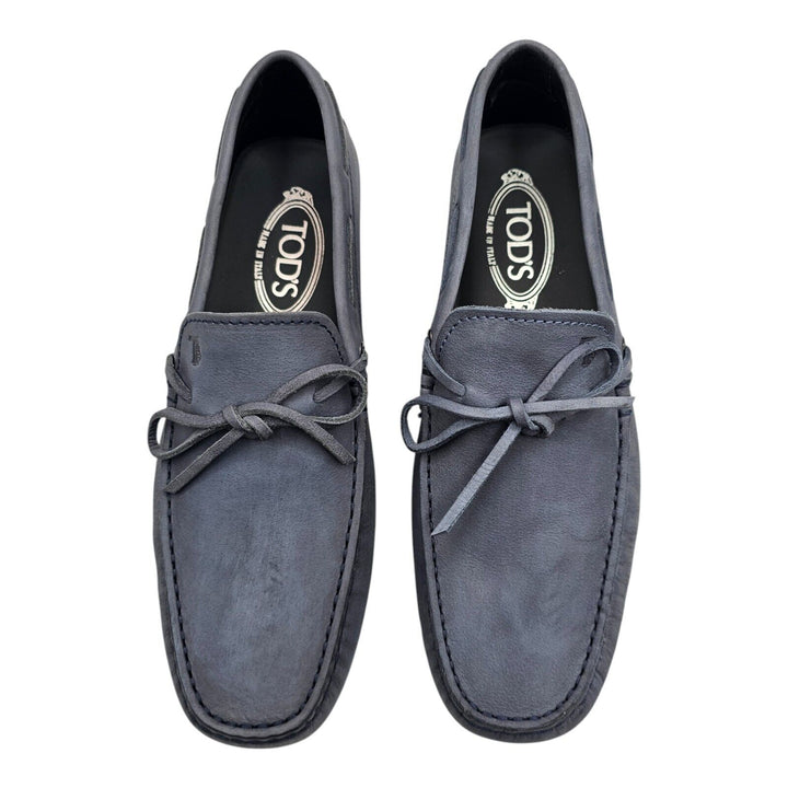 Tod's Driving Shoes City Gommino Leather Loafers Gray US 8 UK 7