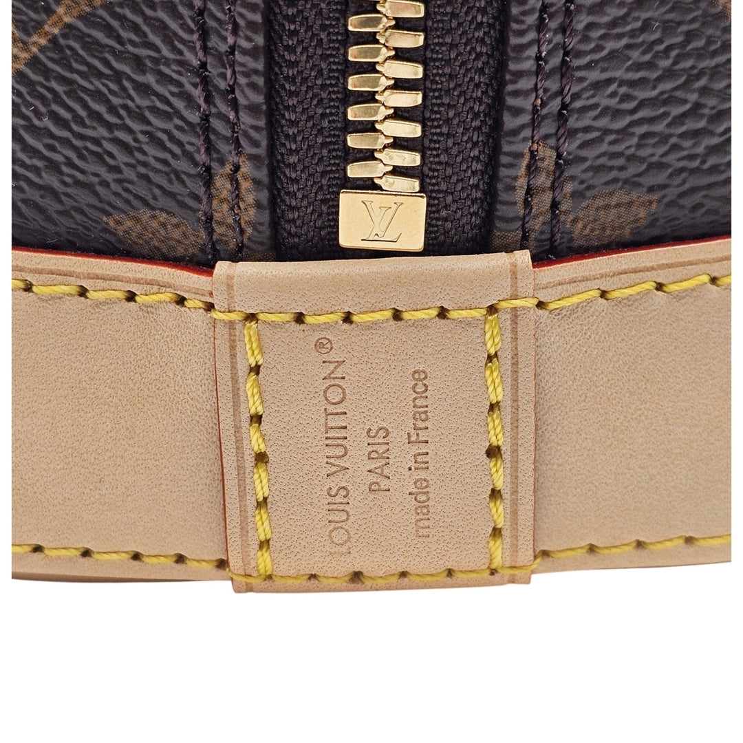 Louis Vuitton Mini Alma BB Monogram Canvas Top Handle Bag Brown - NWB