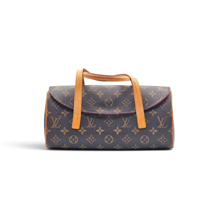 Louis Vuitton Monogram Sonatine Canvas Shoulder Bag Handbag Brown