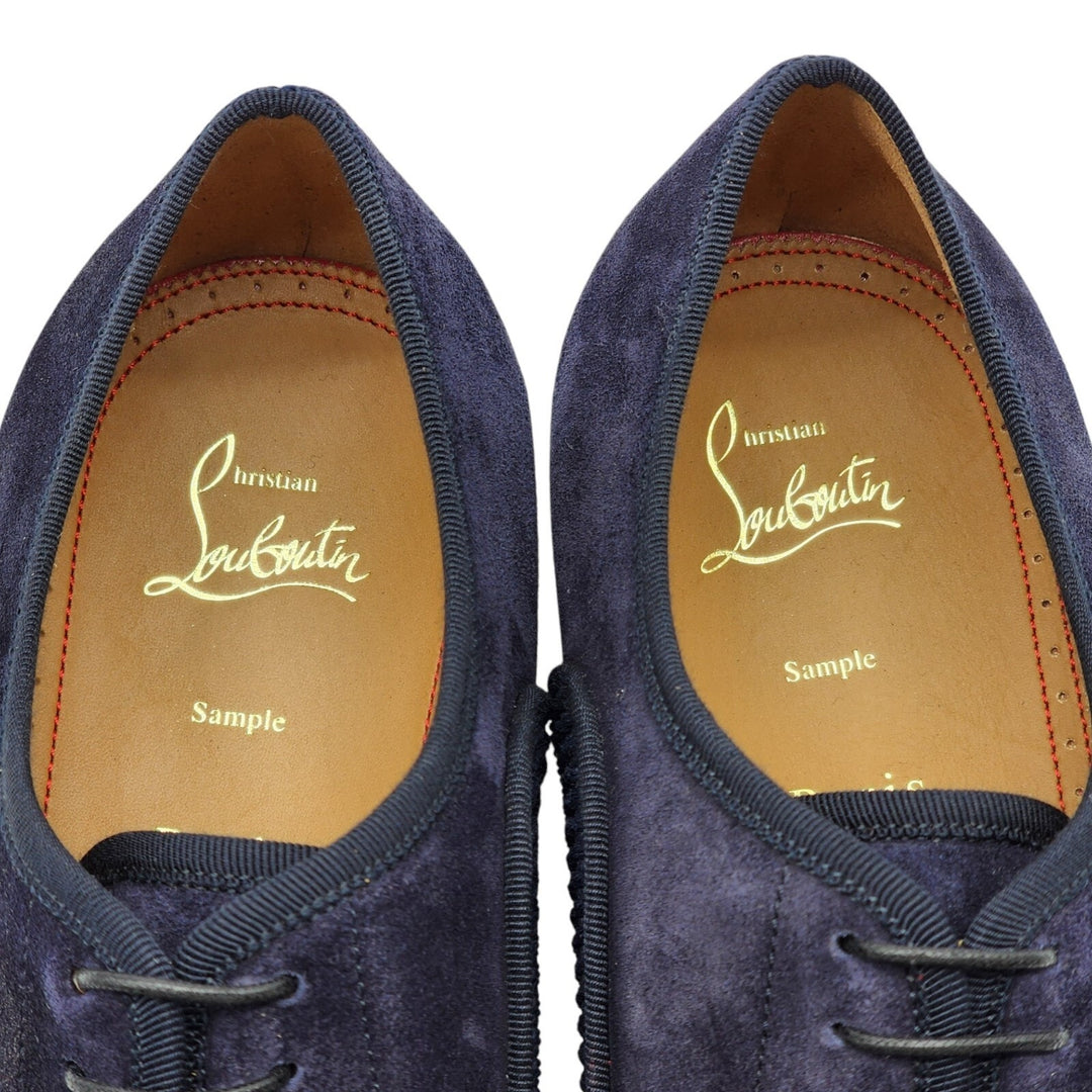 Christian Louboutin Greggo Leather and Suede Oxford Shoes in Blue EU 43 US 10