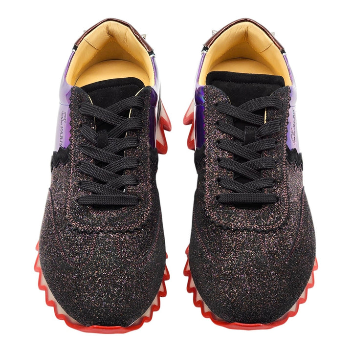Christian Louboutin Loubishark Black Purple Red Men's Sneakers EU 44 US 11