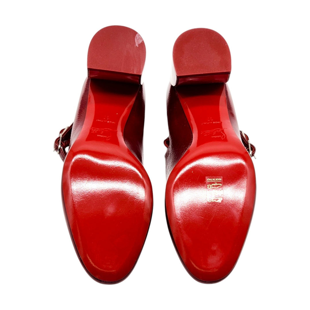 Christian Louboutin Miss Jane Leather Pumps 55mm Red EU 37 US 6.5