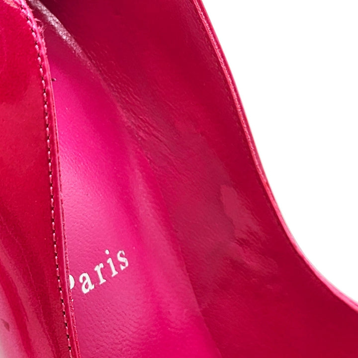 Christian Louboutin Hot Chick Patent Leather Pumps Hot Pink EU 40 US 9.5