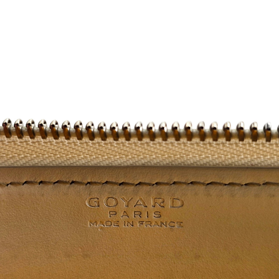 Goyard Goyardine White Matignon GM Wallet Palladium Hardware - New