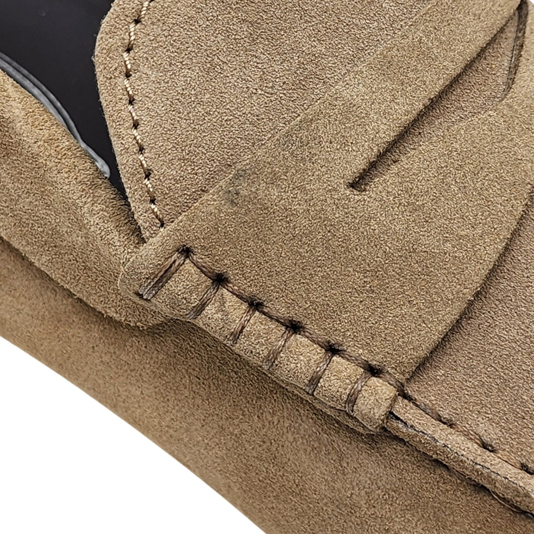 Tod's Mocassino City Gommino Penny Suede Loafers Brown UK 7.5 US 9