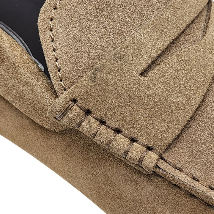 Tod's Mocassino City Gommino Penny Suede Loafers Brown UK 7.5 US 9