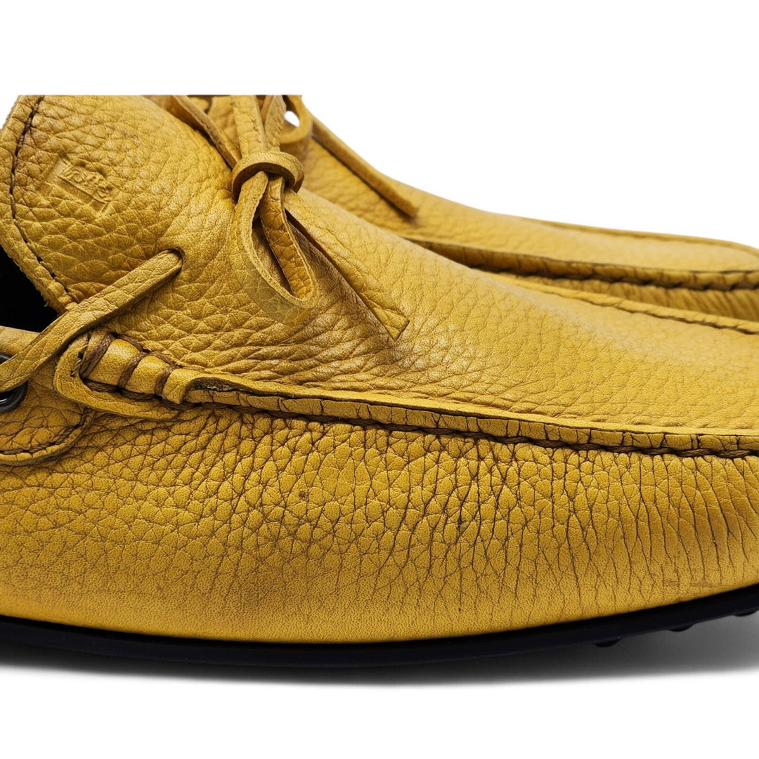 Tod's Driving Shoes City Gommino Leather Loafers in Yellow UK 7 US / 8.5