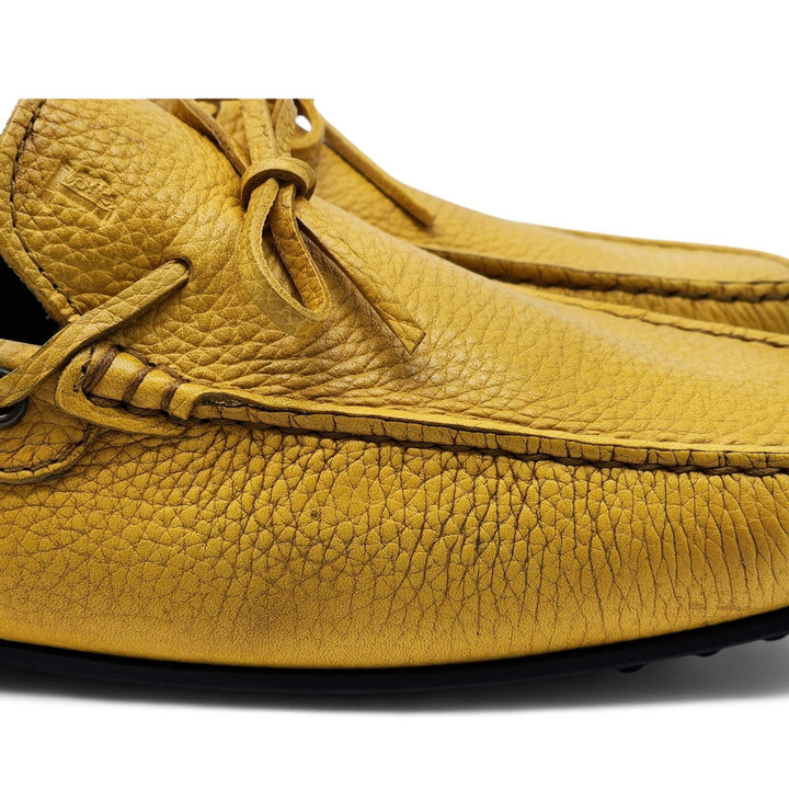 Tod's Driving Shoes City Gommino Leather Loafers in Yellow UK 7 US / 8.5