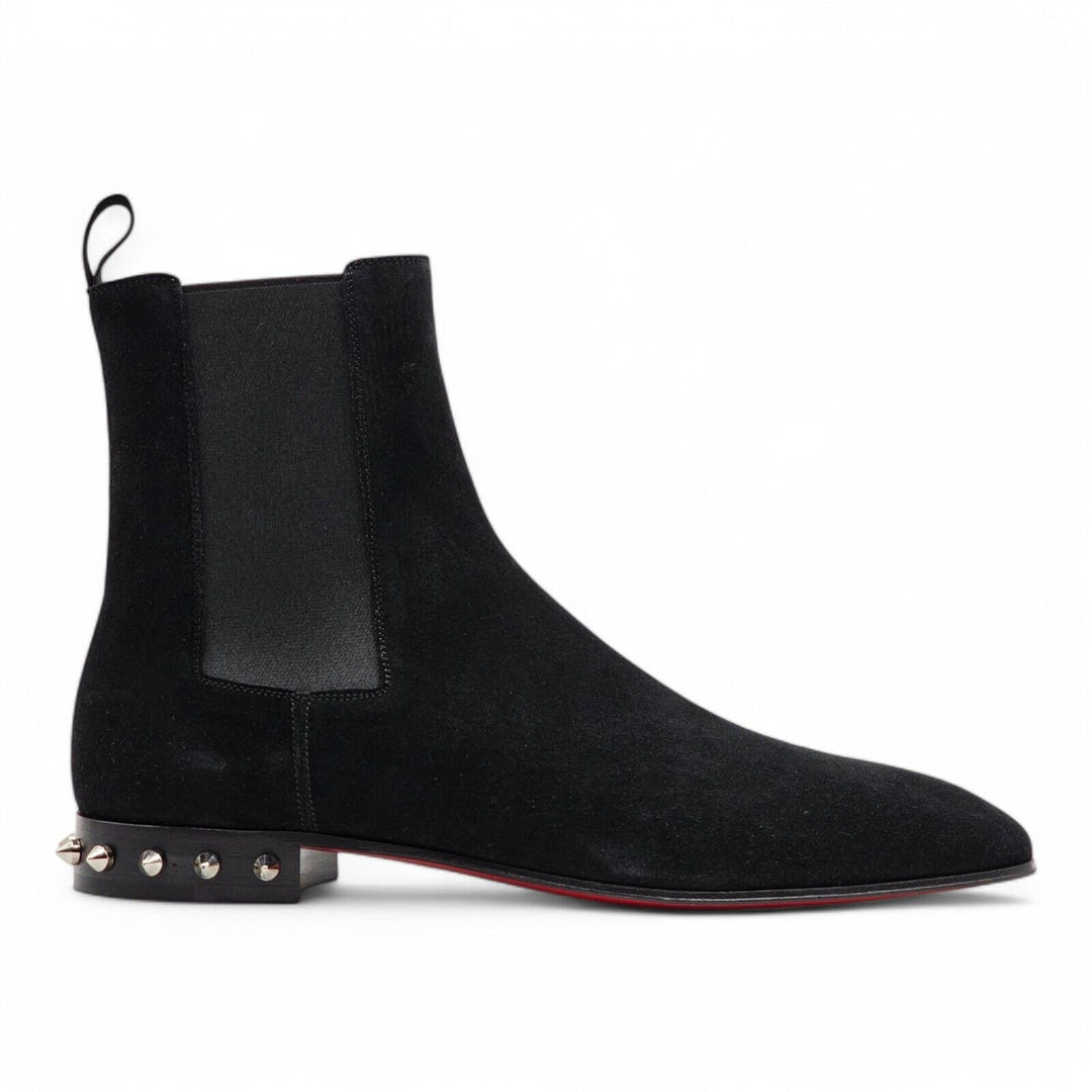 Christian Louboutin So Roadie Flat Suede Boots Black EU 39.5 US 6.5