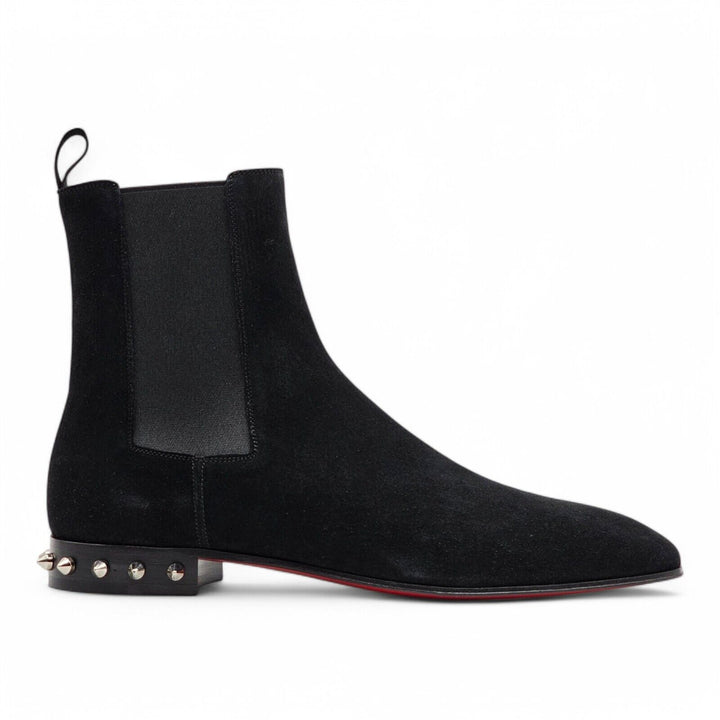 Christian Louboutin So Roadie Flat Suede Boots Black EU 39.5 US 6.5
