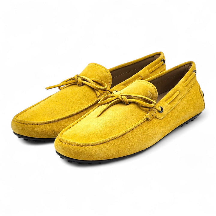 Tod's City Gommino Driving Men's Suede Loafers Yellow UK 11 US 12.5