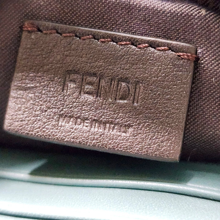 Fendi Baguette Waist Bag Fanny Pack Shearling Fur and Leather in Blue