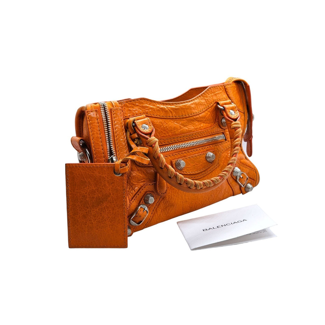 Balenciaga Town City Shoulder Bag Giant SHW Orange 309544