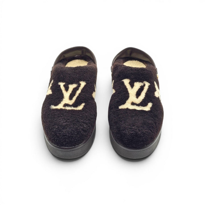 Louis Vuitton Aspen Platform Closed Mule Clogs Shearling 1AITGR EU 38 US 8 $1710