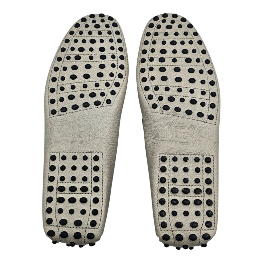 Tod's Driving Shoes City Gommino Leather Loafers Gray US 9.5 UK 8