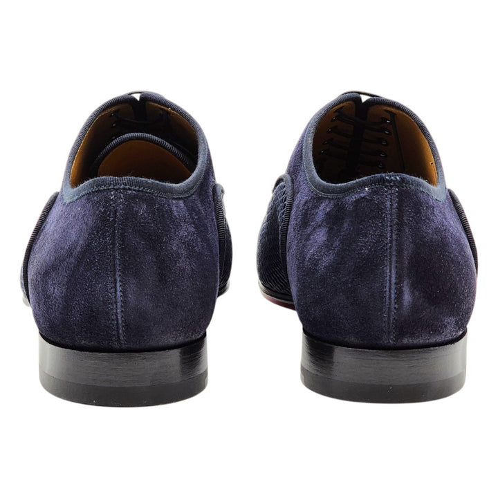 Christian Louboutin Greggo Leather and Suede Oxford Shoes Blue EU 43 US 10