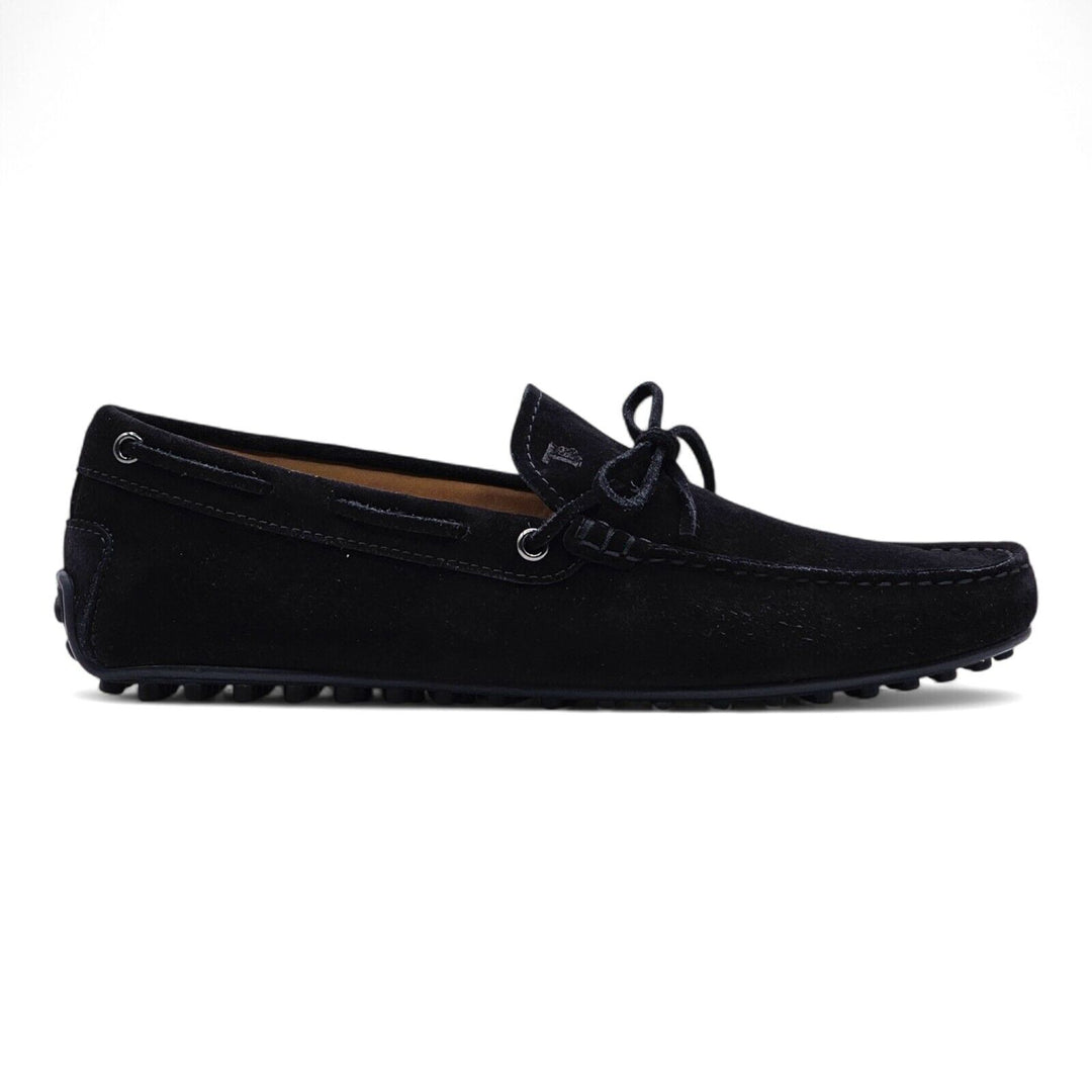 Tod's Driving Shoes City Gommino Suede Loafers Black US 9.5 UK 8.5