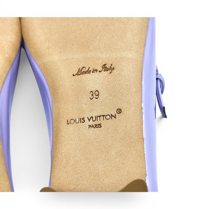 Louis Vuitton Swing Flat Mary Jane Ballerina Lilac Leather Flats EU 39 US 9 NWB