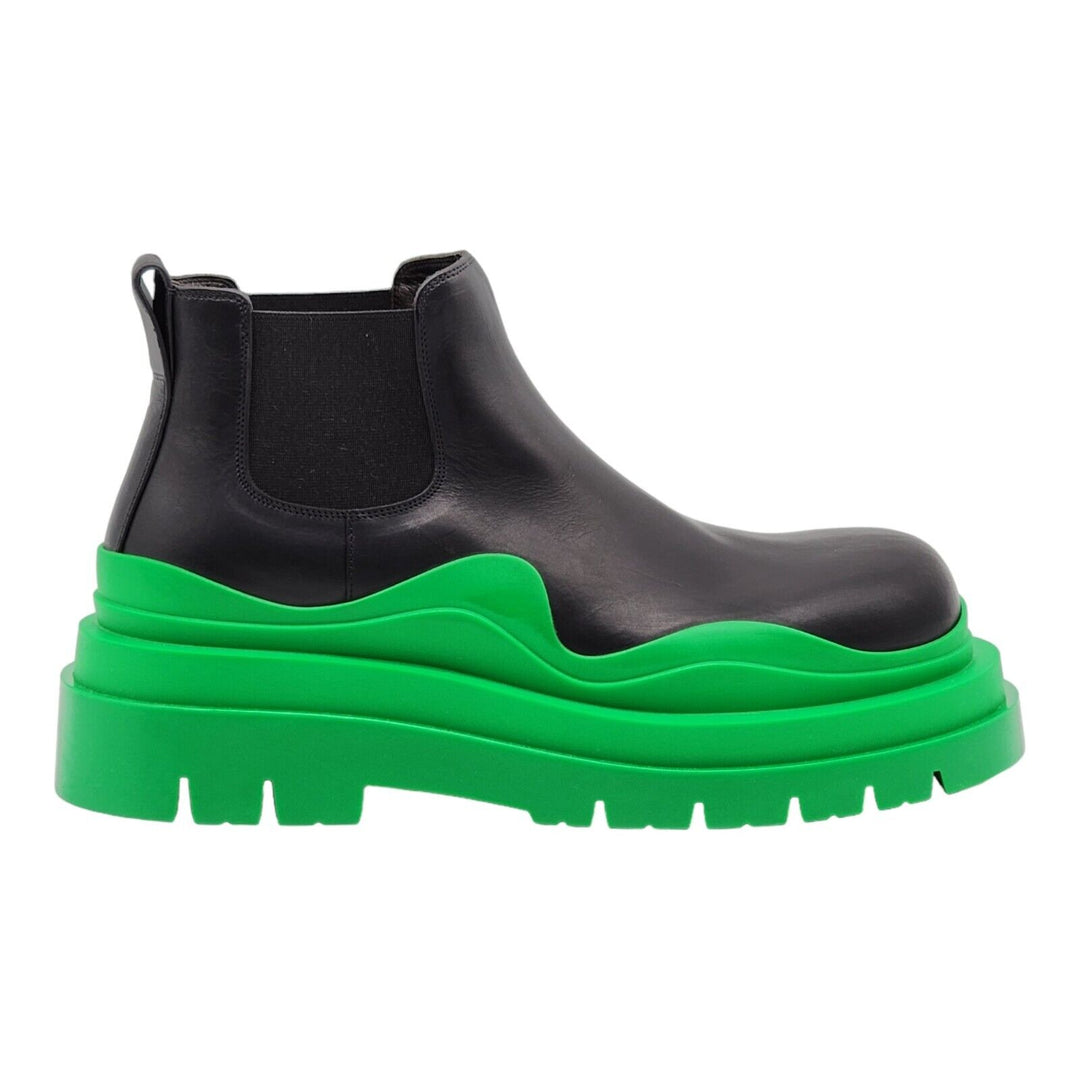 Bottega Veneta Tire Chelsea Ankle Boot in Black Grass EU 41 US 8