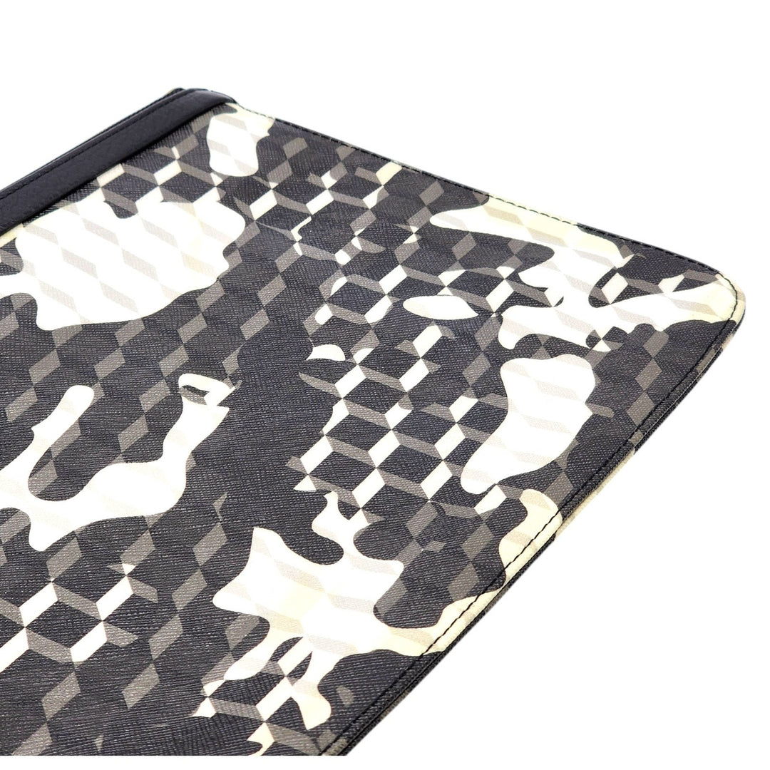 Pierre Hardy Camouflage Geometric Print Pouch in Black White - Mint Condition
