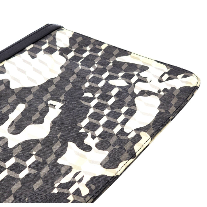 Pierre Hardy Camouflage Geometric Print Pouch in Black White - Mint Condition