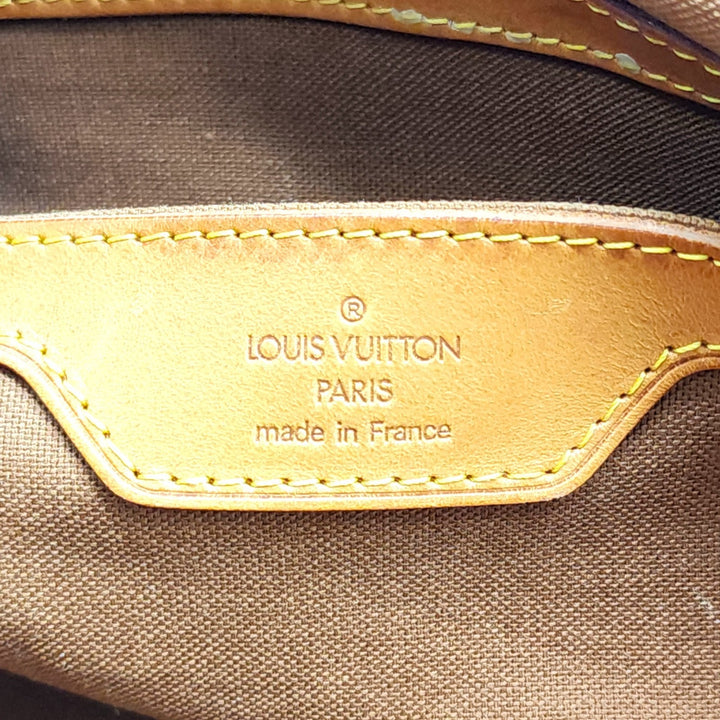 Louis Vuitton Monogram Carryall Duffle Boston Bag Brown with lock, luggage tag