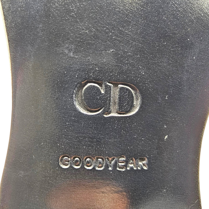 Dior CD Buckle Leather Derby Shoes in Black EU 39 US 6