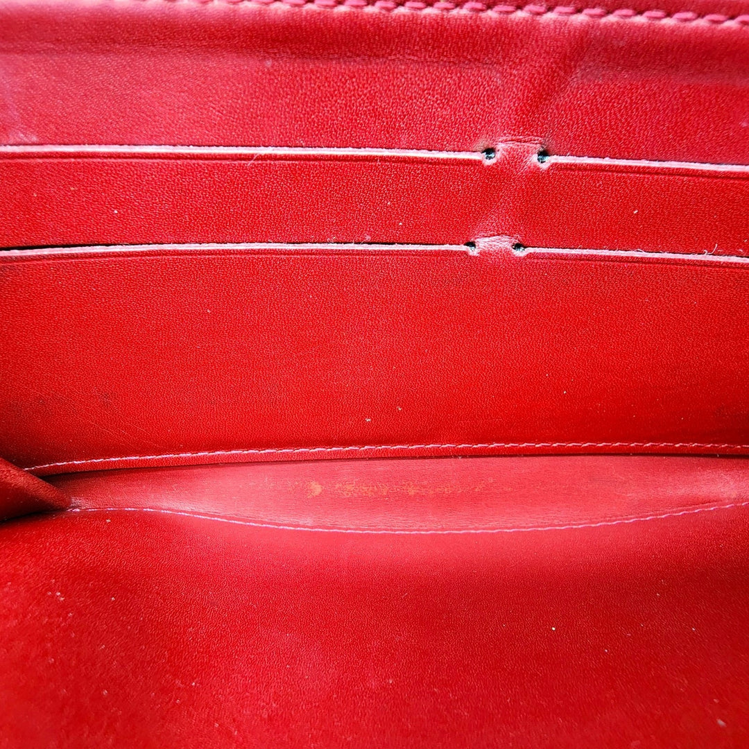 Louis Vuitton Vernis Patent Leather Monogram Zippy Wallet Red Complete with Box