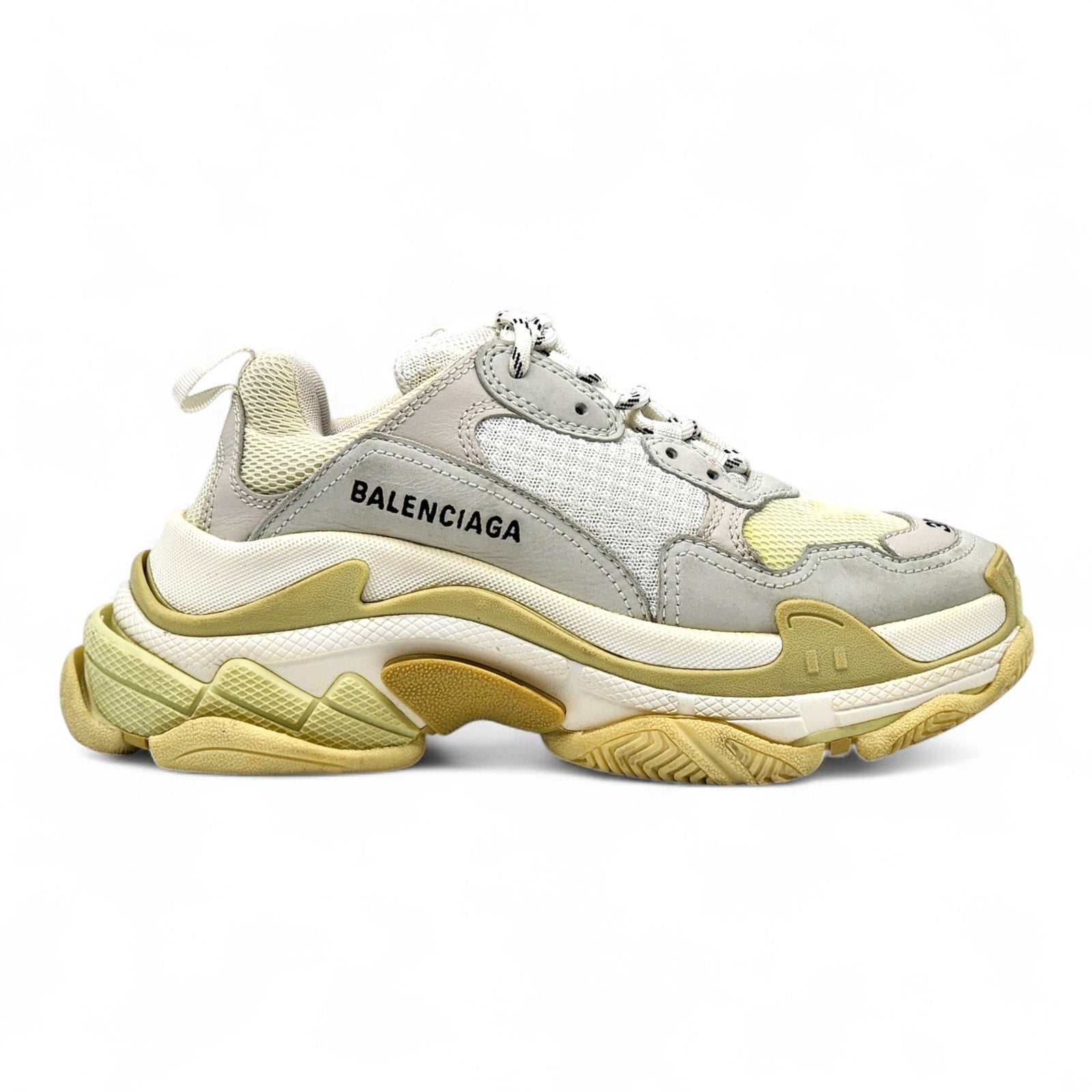 BALENCIAGA Triple S スニーカー ベージュ/イエロー39 Balenciaga Triple S Women's Sneakers Beige EU 37 US 7 – MAC AND LOU