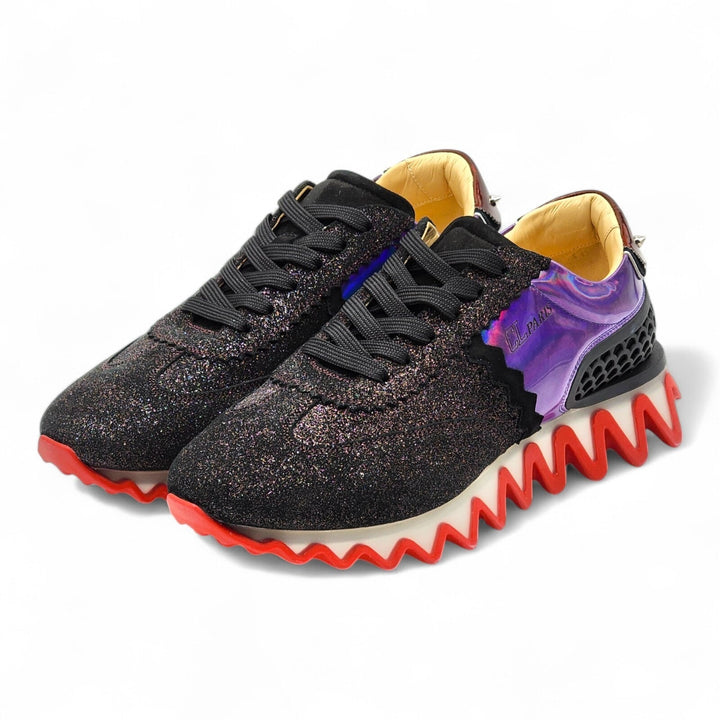 Christian Louboutin Loubishark Glitter Iridescent Sneakers EU 43 US 10