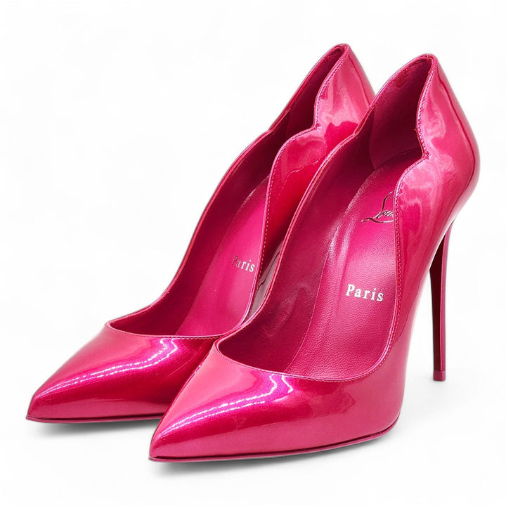 Christian Louboutin Hot Chick Patent Leather Pumps Hot Pink EU 39 US 8.5