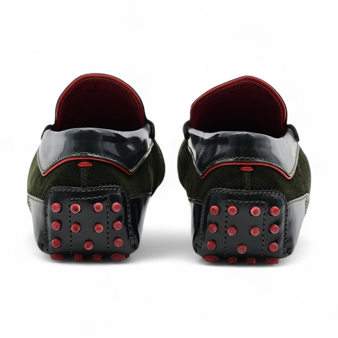 Tod’s for Ferrari Leather Gommino Driving Loafers Green UK 7 US 8.5