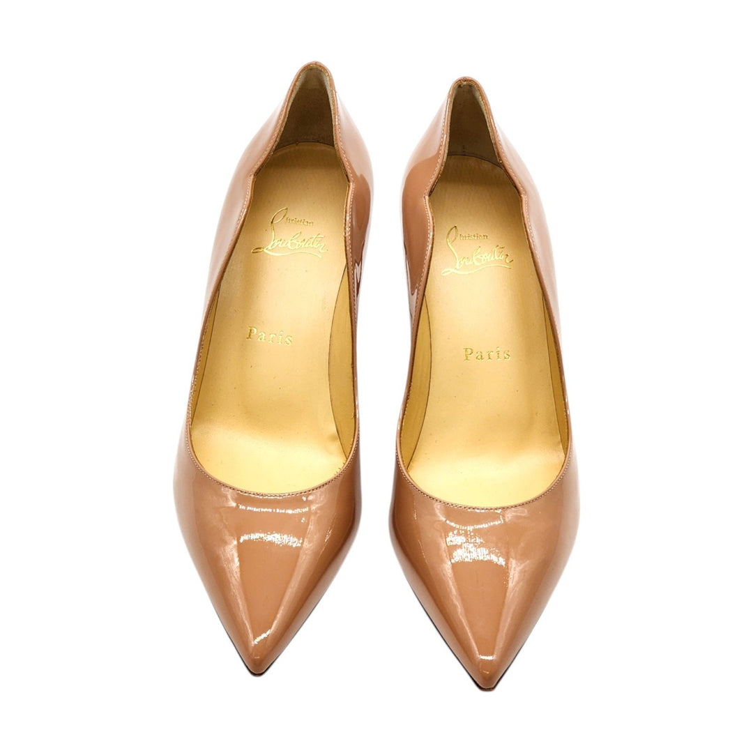 Christian Louboutin Hot Chick Patent Leather Kitten Heel Pumps Blush